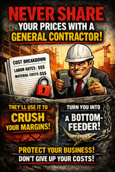 Why You Should Never Share Your Material or Labor Prices With a General Contractor