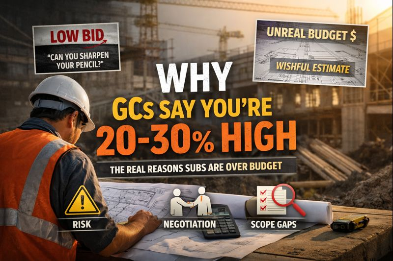 The Real Reason GCs Say You’re 20–30% High — And What Subcontractors Can Actually Do About It