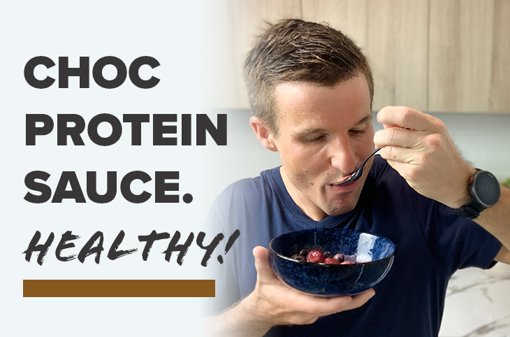 Chocolate Protein Sauce + Berries