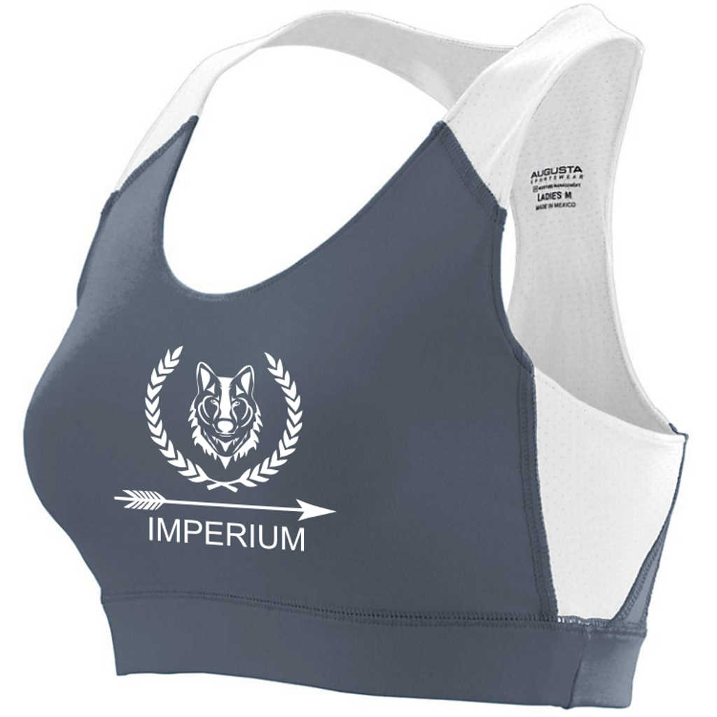 Imperium Sports Bra, Graphite/White