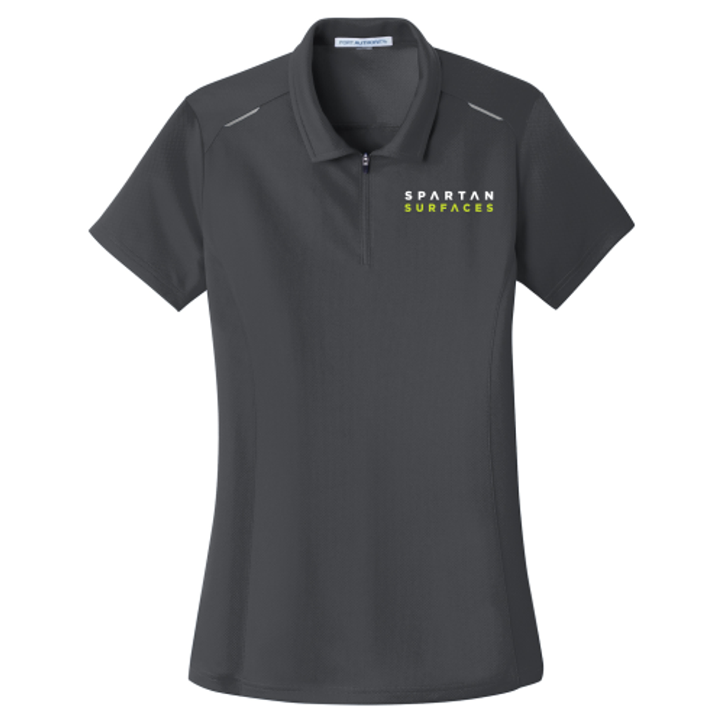 Spartan Surfaces Pinpoint Mesh Performance Polo, Graphite