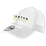 Spartan Surfaces Mesh-Back FlexFit Hat, White/Black
