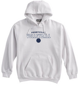 Perryville Volleyball Hooded Sweatshirt, White