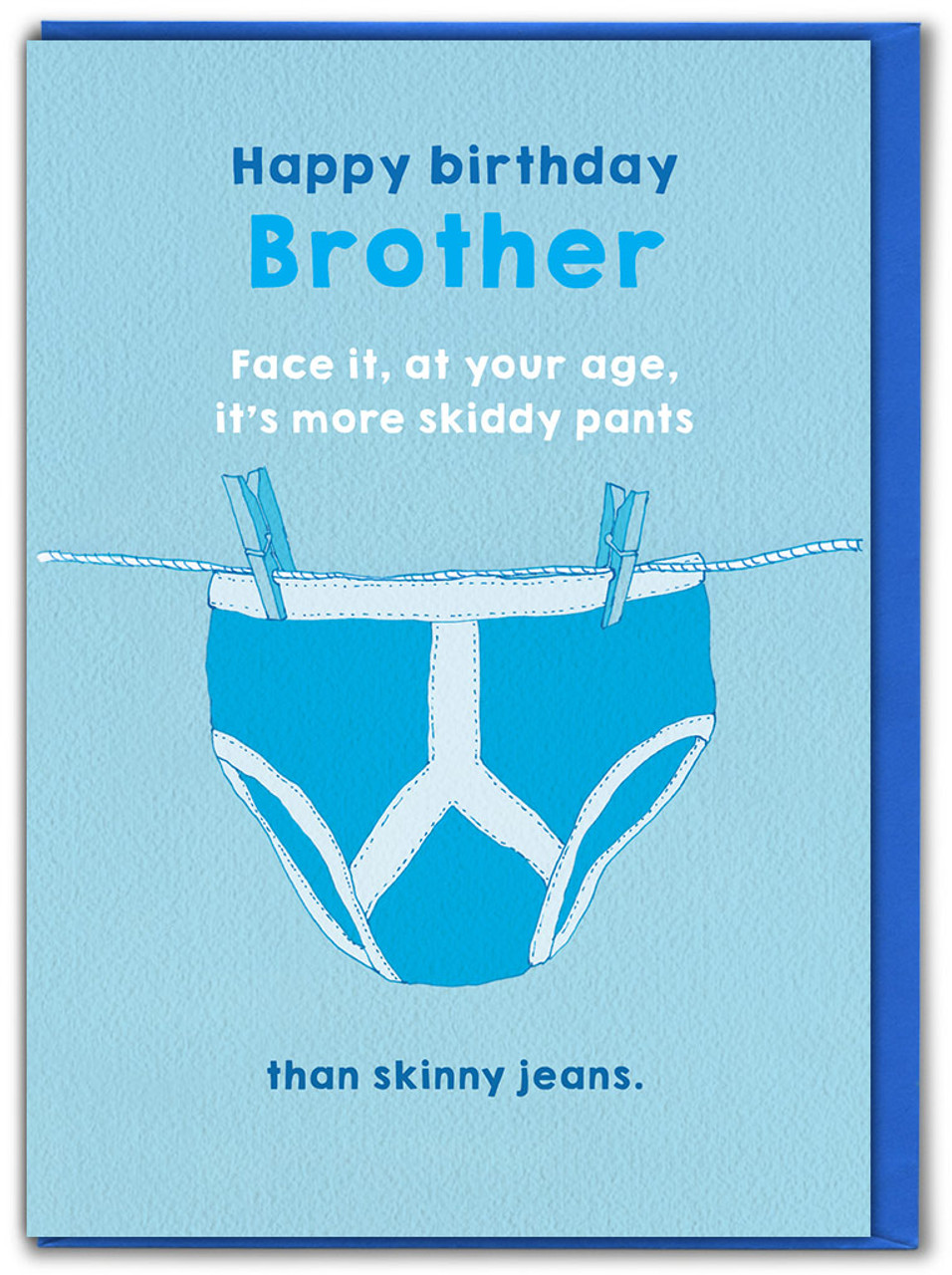 Funny Brother Birthday Card - Skiddy Pants By Brainbox Candy 