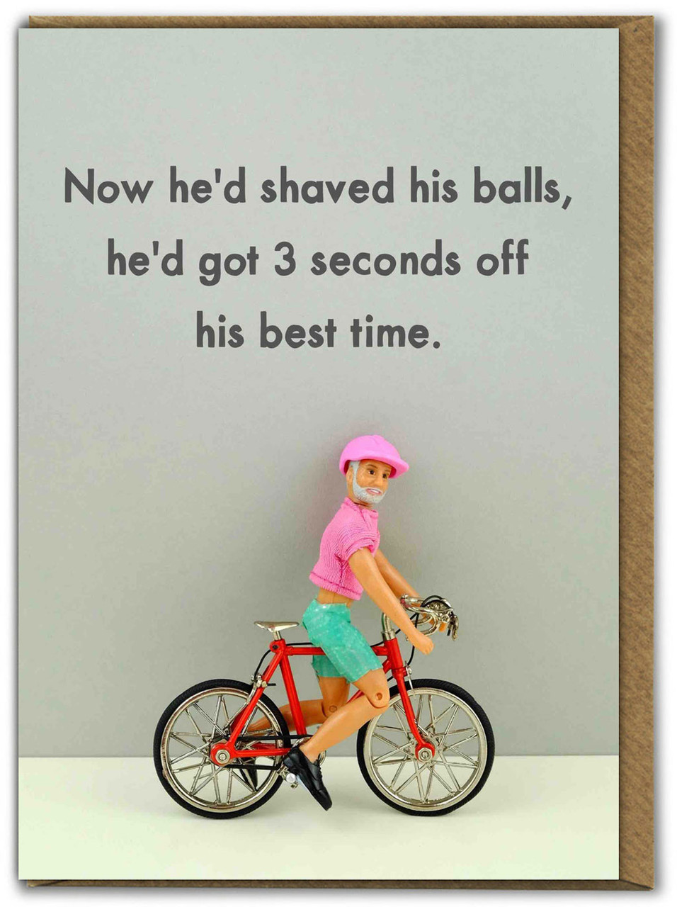 Rude Birthday Card Shaved Balls By Bold and Bright | brainboxcandy.com