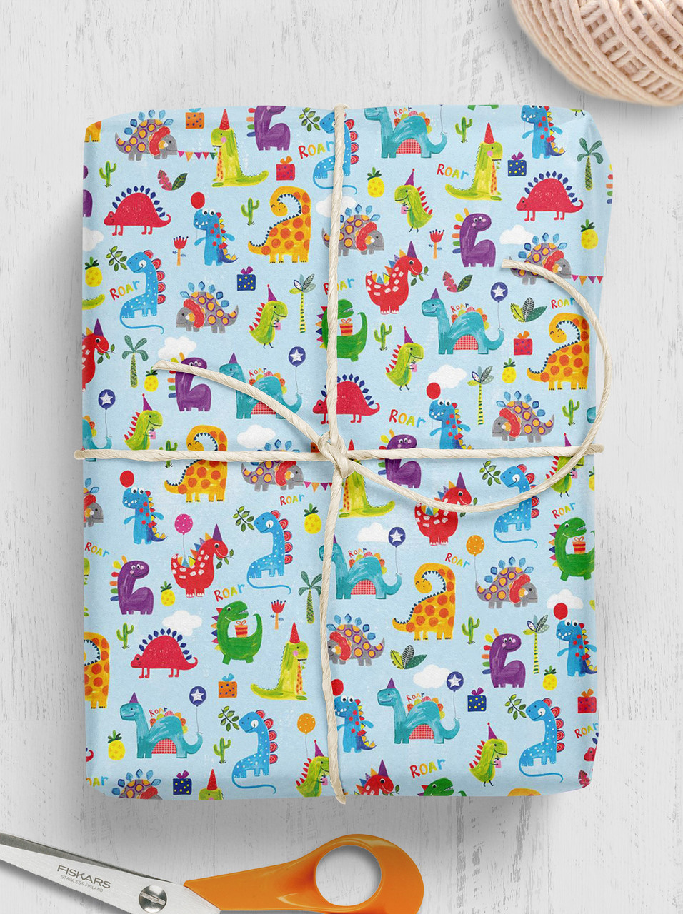 Children's Gift Wrap - Dinosaur Boys Wrapping Paper By Glick