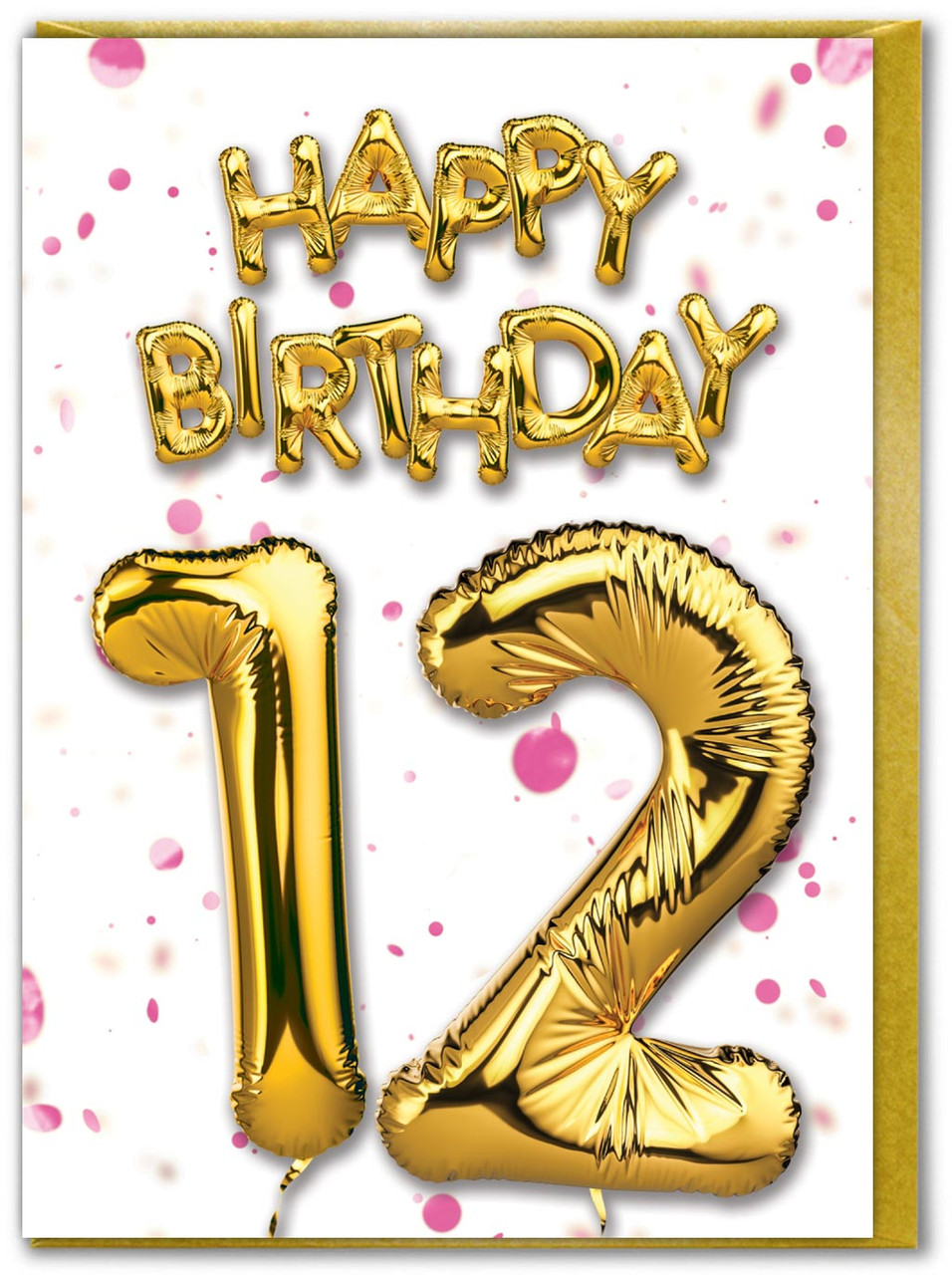 12th Birthday Card girl, twelfth Birthday Age Card | Brainbox Candy