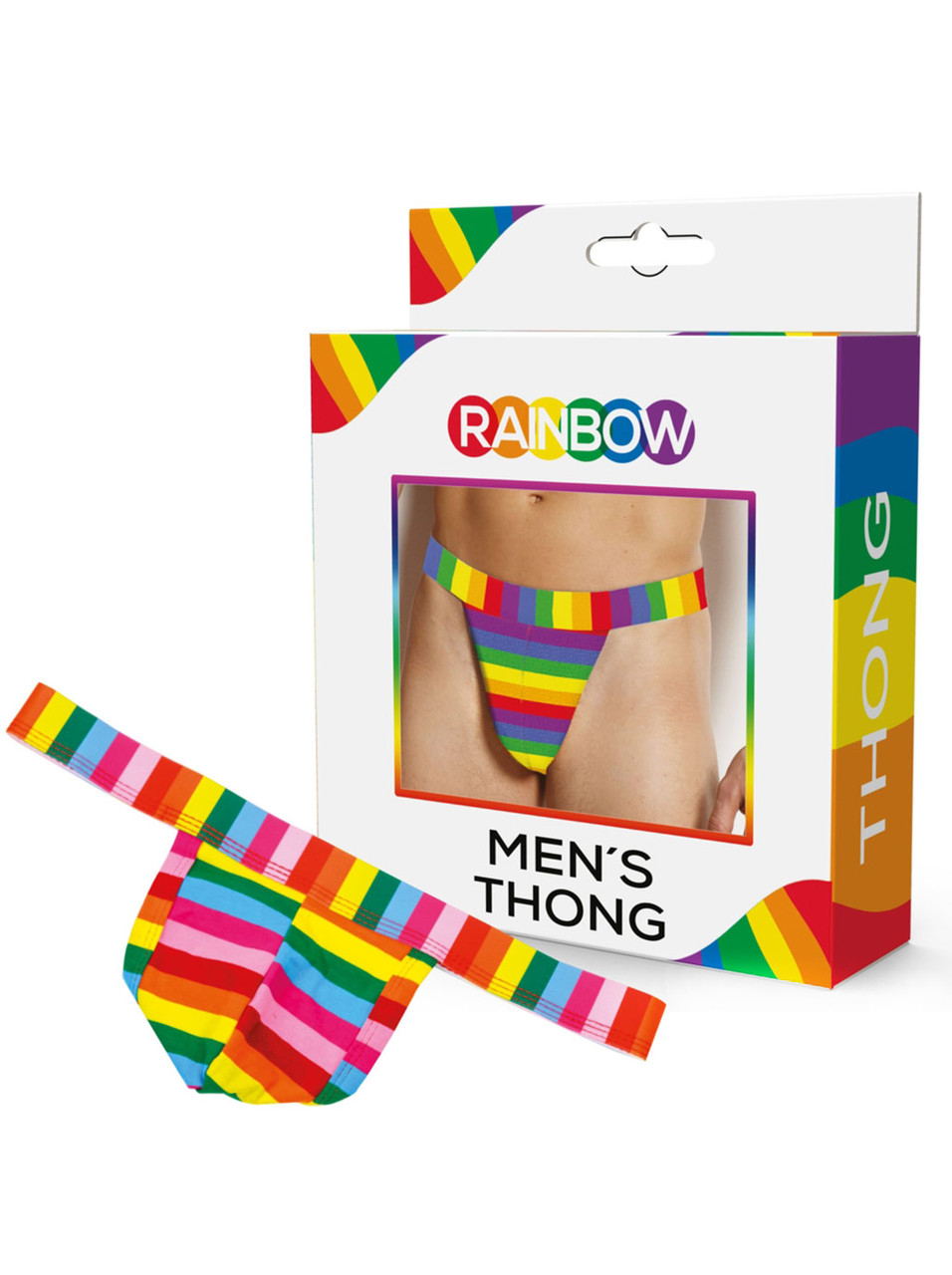 Rude Cheeky Gift Men s Rainbow Thong By Spencer and Fleetwood