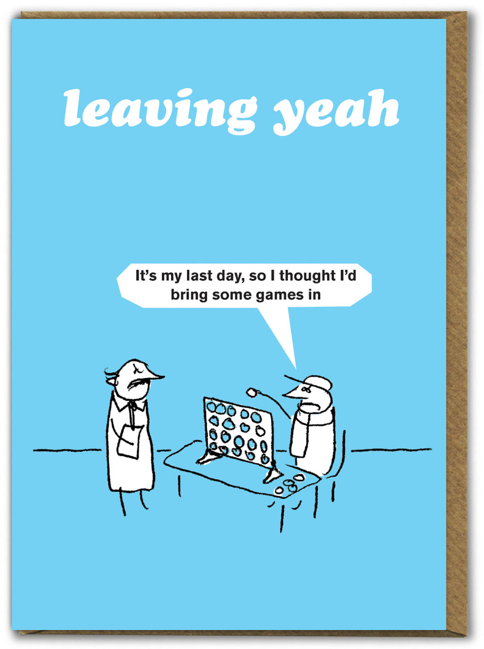 Funny Leaving Card Last Day By Modern Toss