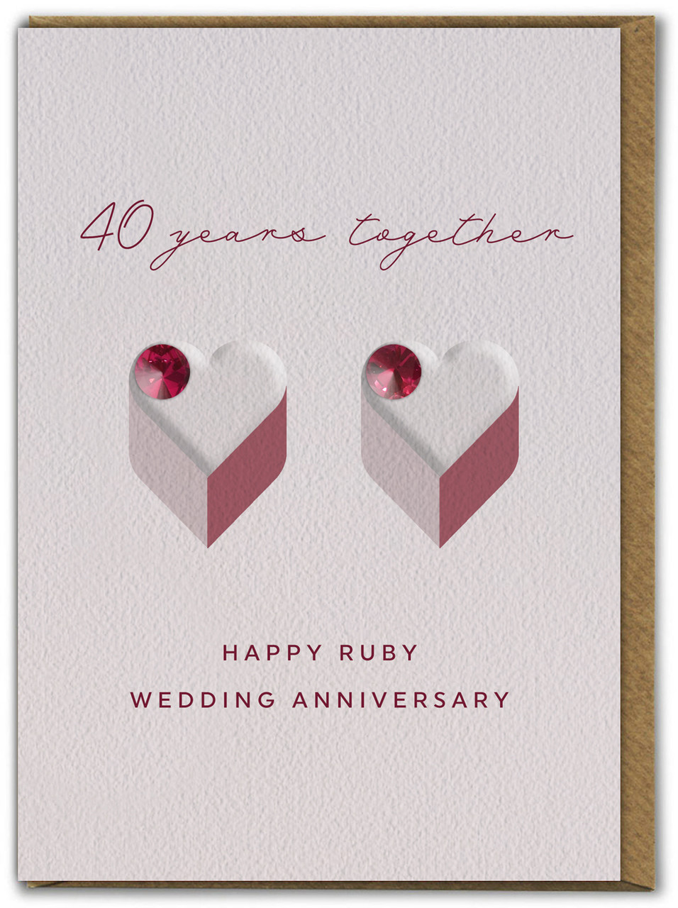 Ruby Wedding Anniversary Card | Brainbox Candy