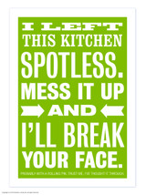 Funny Magnetic Notebook Spotless Kitchen