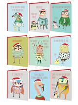 Funny Christmas Card Pack Of 10 Mixed Design Xmas Cards By Ashley Percival