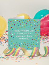 Funny Embossed Mother's Day Card Wiping My Bum By Brainbox Candy