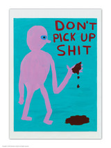 Rude Postcard Don't Pick Up Poo By David Shrigley