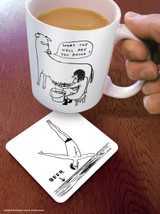 Funny Coaster - Beer Diver By David Shrigley