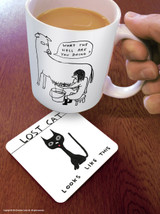 Funny Coaster - Lost Cat By David Shrigley