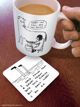Funny Coaster - Pudding By David Shrigley