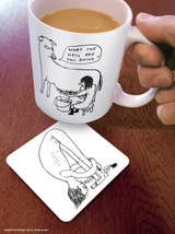 Funny Coaster - Ant F Off By David Shrigley