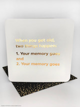 Funny Birthday Card (Gold Foiled) Get Old