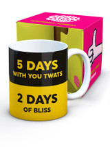 Rude Gift - Work Vs Life Boxed Mug & Coaster Set