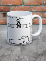 Rude Boxed Mug Don't Look Down By David Shrigley