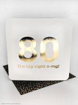 Funny 80th Birthday Card (Gold Foiled) Age 80 By Brainbox Candy