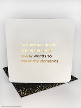 Funny Birthday Card (Gold Foiled) Swear Words