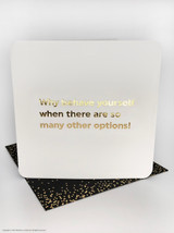 Funny Birthday Card (Gold Foiled) Behave Yourself
