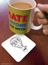 Rude Coaster - F Off Balloon By David Shrigley