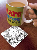 Funny Coaster - I'm So Hungover By David Shrigley