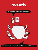 Funny Birthday Card Headphones Meeting By Modern Toss