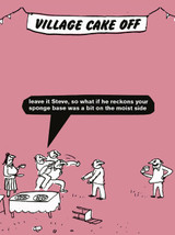 Funny Birthday Card Village Cake Off By Modern Toss