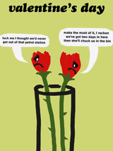 Funny Valentines Card Roses Petrol Station By Modern Toss