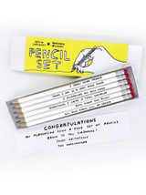 Funny Pencil (Set 1) - 6 Pencils (Gift Boxed) By David Shrigley