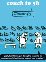 Funny Birthday Card Couch to 5k By Modern Toss