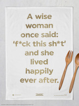 Rude Gift - A Wise Woman Tea Towel