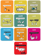 Rude Gift - Ideas Meeting & Coaster Set By Modern Toss