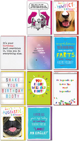Funny Card Pack Bundle Of 20 Mixed Design Birthday Cards