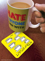 Funny Coaster - Live Without Tea By David Shrigley