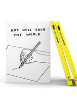 Funny Gift - Artists Sketchbook - Art Will Save The World By David Shrigley