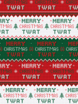 Rude Gift Wrap - Merry Christmas T-Word Wrapping Paper