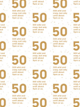 Age 50 Gift Wrap - Funny 50th Birthday Wrapping Paper