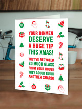 Funny Christmas Card - Xmas Bin Men Tip
