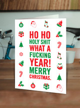 Rude Christmas Card - Ho Ho Holy Poo By Brainbox Candy