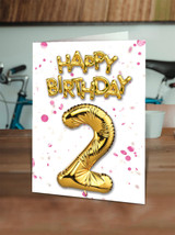 2nd Birthday Card - Age 2 Pink By Brainbox Candy