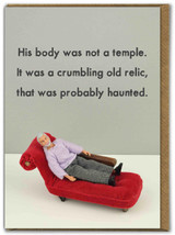 Funny Birthday Card Body Not A Temple By Bold and Bright