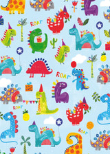 Children's Gift Wrap - Dinosaur Boys Wrapping Paper By Glick