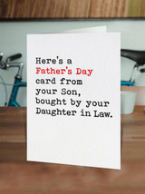 Funny Father's Day Card From Son Bought By Daughter In Law By Brainbox Candy