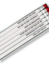 Rude Pencil Set - 6 Motivational Pencils (Gift Boxed) By Modern Toss