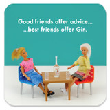 Funny Coaster - Best Friends Gin By Bold and Bright